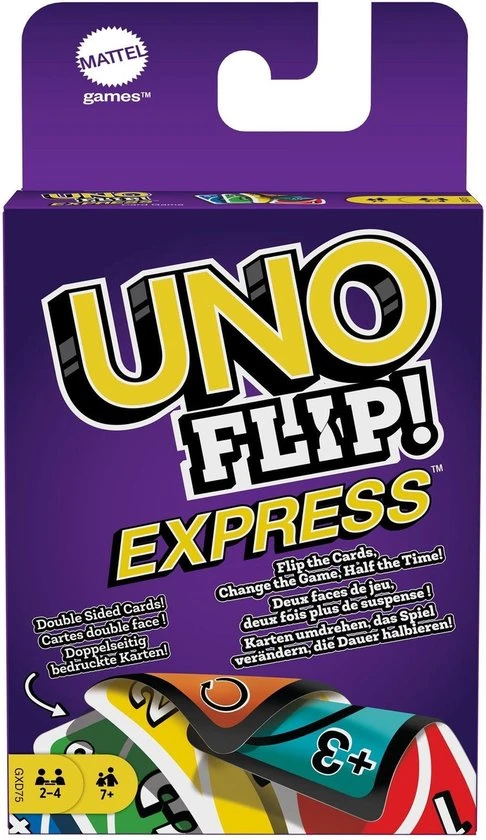 Mattel Games UNO Flip Express - Double Sided Cards - Change The Game - Dubbelzijdige Kaarten - Mattel 3 Mattel Games UNO Flip Express - Double Sided Cards - Change The Game - Dubbelzijdige Kaarten - Mattel