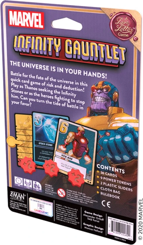 Z-man Games Infinity Gauntlet: A Love Letter Game 4 Z-man Games Infinity Gauntlet: A Love Letter Game - Afbeelding 2