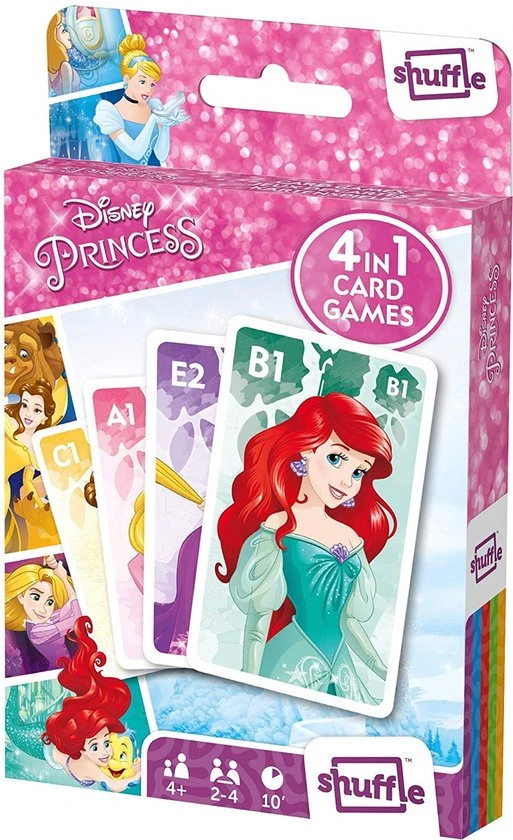 Shuffle Kaartspel 4-in-1 Disney Princess Karton 32-delig 3 Shuffle Kaartspel 4-in-1 Disney Princess Karton 32-delig