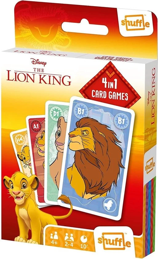 Shuffle Kaartspel 4-in-1 Lion King 56 X 87 Mm Karton 3 Shuffle Kaartspel 4-in-1 Lion King 56 X 87 Mm Karton