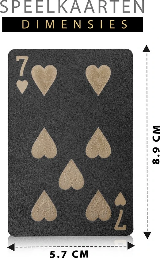 Qualux Speelkaarten | Kaarten | Luxe Pokerkaarten | Speelkaarten Waterdicht | Pokerkaarten | Kaartspel | Zwart | Goud 6 Qualux Speelkaarten | Kaarten | Luxe Pokerkaarten | Speelkaarten Waterdicht | Pokerkaarten | Kaartspel | Zwart | Goud - Afbeelding 4