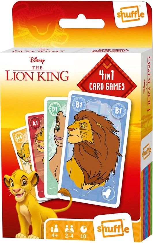 Shuffle Kaartspel 4-in-1 Lion King 56 X 87 Mm Karton 5 Shuffle Kaartspel 4-in-1 Lion King 56 X 87 Mm Karton - Afbeelding 3