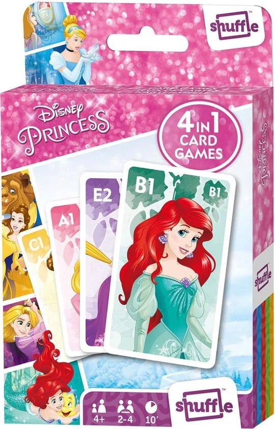 Shuffle Kaartspel 4-in-1 Disney Princess Karton 32-delig 6 Shuffle Kaartspel 4-in-1 Disney Princess Karton 32-delig - Afbeelding 4