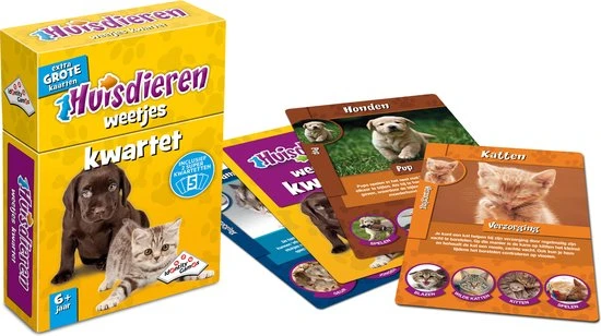 Identity Games Huisdieren Weetjes Kwartet - Kaartspel 4 Identity Games Huisdieren Weetjes Kwartet - Kaartspel - Afbeelding 2