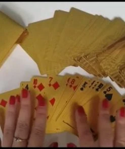 REBL Luxe Gouden Speelkaarten / Poker Kaarten - Geplastificeerd -Spellen Kast 550x309 198