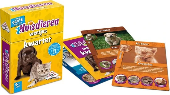 Identity Games Huisdieren Weetjes Kwartet - Kaartspel 5 Identity Games Huisdieren Weetjes Kwartet - Kaartspel - Afbeelding 3