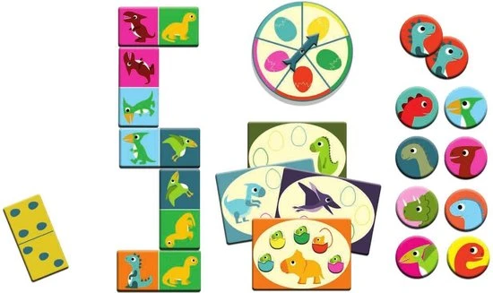 Djeco - Djeco Bingo Memo Domino Dinosauriërs 4 Djeco - Djeco Bingo Memo Domino Dinosauriërs - Afbeelding 2