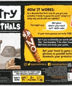 Exploding Kittens Poetry For Neanderthals - Engelstalig Kaartspel -Spellen Kast 550x350 4