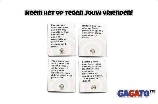 Gagato These Cards Will Get You Drunk - (Deel I) - Kaartspel - Drankspel - Spellen Voor Volwassenen - Set Kaarten 4 Gagato These Cards Will Get You Drunk - (Deel I) - Kaartspel - Drankspel - Spellen Voor Volwassenen - Set Kaarten - Afbeelding 2