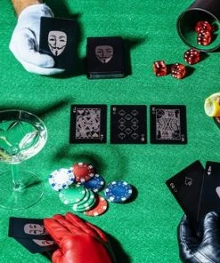 Merkloos Speelkaarten, Waterdicht, Flexibel, Pokerkaarten, Playing Cards, Zwart -Spellen Kast 550x366 148