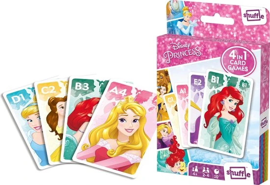 Shuffle Kaartspel 4-in-1 Disney Princess Karton 32-delig 7 Shuffle Kaartspel 4-in-1 Disney Princess Karton 32-delig - Afbeelding 5