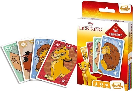 Shuffle Kaartspel 4-in-1 Lion King 56 X 87 Mm Karton 4 Shuffle Kaartspel 4-in-1 Lion King 56 X 87 Mm Karton - Afbeelding 2