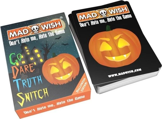 Mad Party Games MadWish Halloween - Party Game - Drankspel - Reisspel - Party Spel - Shot Spel - Truth Or Dare - Halloween Edition 3 Mad Party Games MadWish Halloween - Party Game - Drankspel - Reisspel - Party Spel - Shot Spel - Truth Or Dare - Halloween Edition