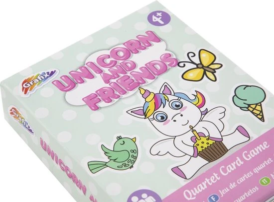 Grafix Unicorn Kwartet - Unicorn Kaartspel - Kwartetspel Kinderen 4 Jaar - Kwartet - Unicorn Speelgoed - Unicorn - Unicorn Spel 4 Grafix Unicorn Kwartet - Unicorn Kaartspel - Kwartetspel Kinderen 4 Jaar - Kwartet - Unicorn Speelgoed - Unicorn - Unicorn Spel - Afbeelding 2