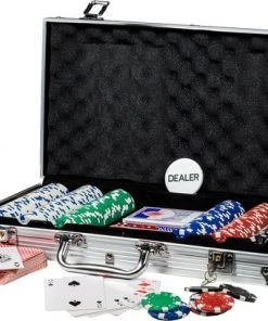 Overige Merken Poker Set Aluminium Koffer -Spellen Kast 550x409 2