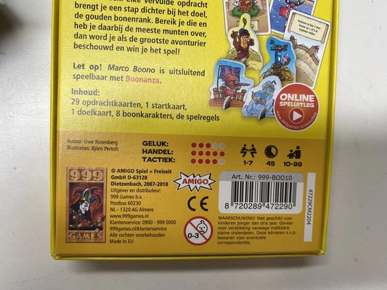 999 Games Boonanza: Marco Boono Uitbreiding Kaartspel 6 999 Games Boonanza: Marco Boono Uitbreiding Kaartspel - Afbeelding 4