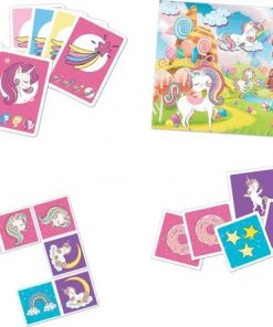 Grafix 4-in-1 Kaartspellen Voor Kinderen | Thema Unicorn | Kwartet - Memory - Domino - Puzzel | Denkspel | Spellen Voor Meisjes | Geschikt Voor Kinderen Vanaf 5 Jaar -Spellen Kast 550x442 6