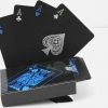 Merkloos Luxe Speelkaarten Waterdicht - Poker Kaarten Waterdicht - Waterdicht Speelkaarten - Blauw / Zwart