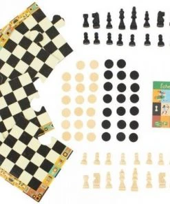 Djeco - Djeco Schaak- En Damspel -Spellen Kast 550x486 4