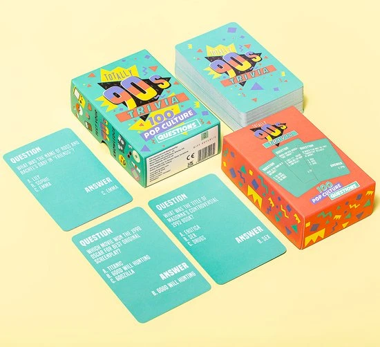 Gift Republic Totally 90s Quiz - Trivia Quiz - Hoeveel Weet Jij Van De Jaren 90 4 Gift Republic Totally 90s Quiz - Trivia Quiz - Hoeveel Weet Jij Van De Jaren 90 - Afbeelding 2