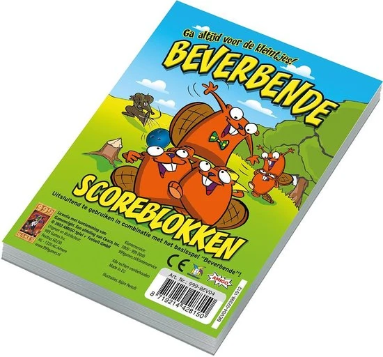 999 Games Scoreblokken Beverbende Drie Stuks Kaartspel 5 999 Games Scoreblokken Beverbende Drie Stuks Kaartspel - Afbeelding 3