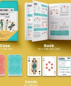 CardGames101 Card Games For Travelers - Engels Boek En Speelkaarten - Reisspellen - Kaartspellen - Reizigerseditie - Educatieve Spellen - Kaartspellen Voor Volwassenen -Spellen Kast 550x518 2