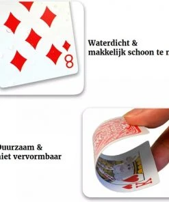 Texas Hold'em - Professionele 100% Plastic Pokerkaarten | 100% Waterdicht | Speelkaarten | Kaartspel | Poker | Offici Le Afmetingen Van Pokerkaarten | Blauw -Spellen Kast 550x523