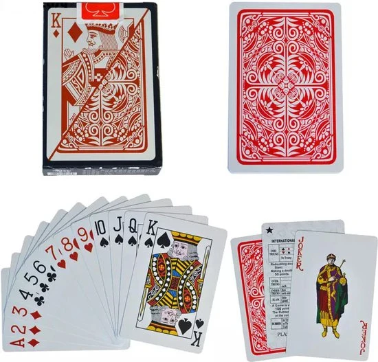 Casual Goods Plastic Speelkaarten | Waterdicht | Volwassenen | Poker | Rood 6 Casual Goods Plastic Speelkaarten | Waterdicht | Volwassenen | Poker | Rood - Afbeelding 4