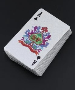 LuxeBass 24K Zilver Speelkaarten Plastic Poker Game Dek Folie Poken Pack Magische Kaarten Waterdichte Kaart Geschenkcollectie Gokken Bordspel - Pokerkaarten - Drankspel Kaarten -Spellen Kast 550x533 12