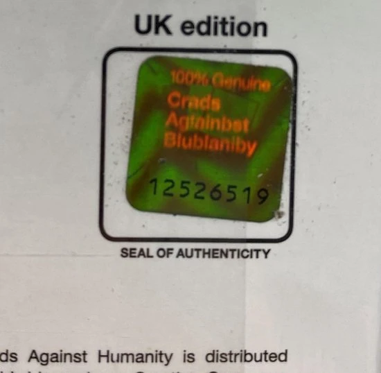 VR Distribution Cards Against Humanity UK Editie - Kaartspel 5 VR Distribution Cards Against Humanity UK Editie - Kaartspel - Afbeelding 3