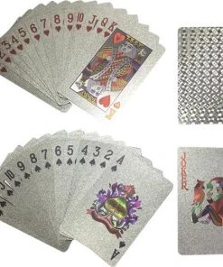 Spellen Kast 35 Merkloos Waterdichte Speelkaarten Zilver - Kaarten - Waterbestendig - Poker - Blackjack - Patience - Spelletjes - Kaarten Truukjes - Outdoor - Kaarten Set - Plastic Zilverfolie