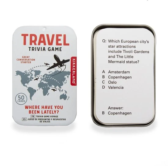 Kikkerland Travel Trivia - Pubquiz - 50 Vragen - Spel Voor Onderweg 6 Kikkerland Travel Trivia - Pubquiz - 50 Vragen - Spel Voor Onderweg - Afbeelding 4