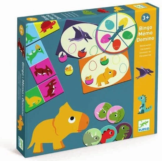Djeco - Djeco Bingo Memo Domino Dinosauriërs 5 Djeco - Djeco Bingo Memo Domino Dinosauriërs - Afbeelding 3