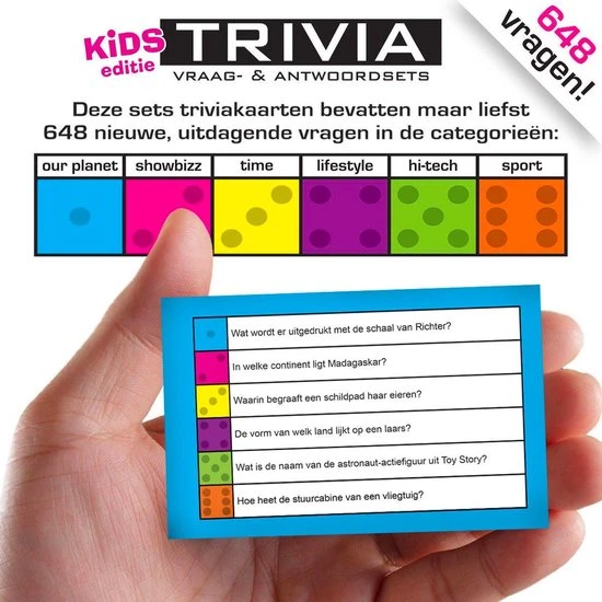 Playtime Trivia Vragen Aanvulset, Vraag En Antwoord - Versie Kids 5 Playtime Trivia Vragen Aanvulset, Vraag En Antwoord - Versie Kids - Afbeelding 3