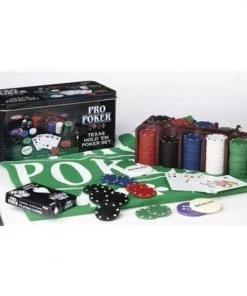 Selecta Spellen Pro Poker Texas Hold Em Set - Kaartspel -Spellen Kast 550x550 225