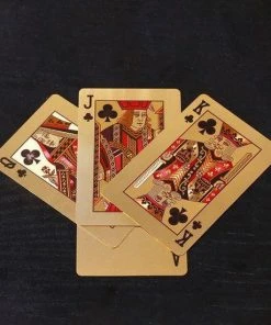 Pippashop Luxe Gouden Speelkaarten / Poker Kaarten Waterdicht Geplastificeerd -Spellen Kast 550x550 232