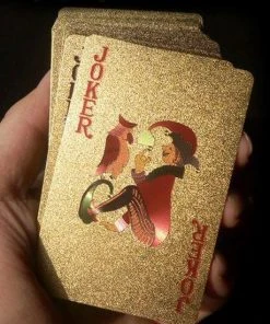 Pippashop Luxe Gouden Speelkaarten / Poker Kaarten Waterdicht Geplastificeerd -Spellen Kast 550x550 233