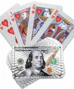 LuxeBass 24K Zilver Speelkaarten Plastic Poker Game Dek Folie Poken Pack Magische Kaarten Waterdichte Kaart Geschenkcollectie Gokken Bordspel - Pokerkaarten - Drankspel Kaarten