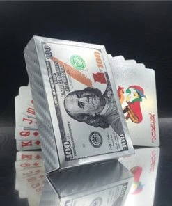 LuxeBass 24K Zilver Speelkaarten Plastic Poker Game Dek Folie Poken Pack Magische Kaarten Waterdichte Kaart Geschenkcollectie Gokken Bordspel - Pokerkaarten - Drankspel Kaarten -Spellen Kast 550x550 395