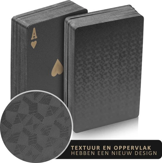 Qualux Speelkaarten | Kaarten | Luxe Pokerkaarten | Speelkaarten Waterdicht | Pokerkaarten | Kaartspel | Zwart | Goud 8 Qualux Speelkaarten | Kaarten | Luxe Pokerkaarten | Speelkaarten Waterdicht | Pokerkaarten | Kaartspel | Zwart | Goud - Afbeelding 6