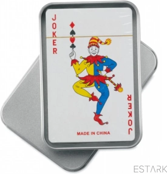 ESTARK Luxe Speelkaarten In Metal BOX - Plastic Coating - Poker Kaarten - Kaartspel - Spelkaarten - Spel Kaart - 56 Kaarten - Gezelschapsspel - Spelen - Playing Cards - In Blik 8 ESTARK Luxe Speelkaarten In Metal BOX - Plastic Coating - Poker Kaarten - Kaartspel - Spelkaarten - Spel Kaart - 56 Kaarten - Gezelschapsspel - Spelen - Playing Cards - In Blik - Afbeelding 6