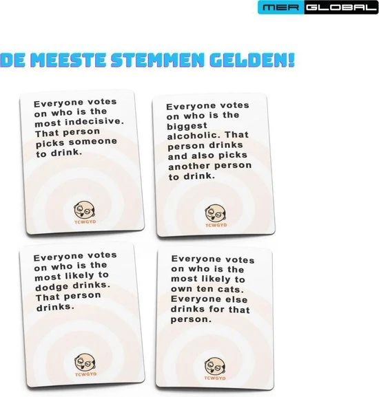 M.E.R. Global These Cards Will Get You Drunk - Kaartspel - Drankspel - Spellen Voor Volwassenen - Set Kaarten 6 M.E.R. Global These Cards Will Get You Drunk - Kaartspel - Drankspel - Spellen Voor Volwassenen - Set Kaarten - Afbeelding 4