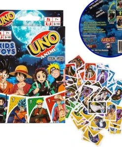 Merkloos UNO Anime Kaartspel - Nieuwe Editie - Naruto - One Piece - Dragon Ballz - Demon Slayer -Spellen Kast 550x587 3