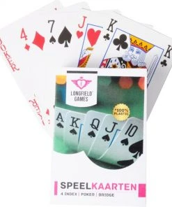 Longfield Darts LONGFIELD LAMINATED PLAYING CARDS NORMAL 4 INDEX ENGLISH PATTERN