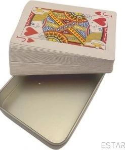ESTARK Luxe Speelkaarten In Metal BOX - Plastic Coating - Poker Kaarten - Kaartspel - Spelkaarten - Spel Kaart - 56 Kaarten - Gezelschapsspel - Spelen - Playing Cards - In Blik 19 ESTARK Luxe Speelkaarten In Metal BOX - Plastic Coating - Poker Kaarten - Kaartspel - Spelkaarten - Spel Kaart - 56 Kaarten - Gezelschapsspel - Spelen - Playing Cards - In Blik -Spellen Kast 550x610 5
