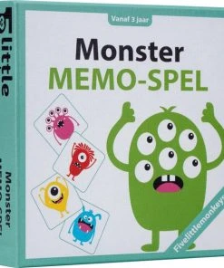 Fivelittlemonkeys Monster Memo-spel - Kaartspel - 48 Kaarten - Vanaf 3 Jaar - 2 Tot 4 Spelers - Memory - Geheugentraining - Geheugen - Monsters - Sinterklaas - Schoencadeau - Cadeau - Sint - 5 December - Schoenkado