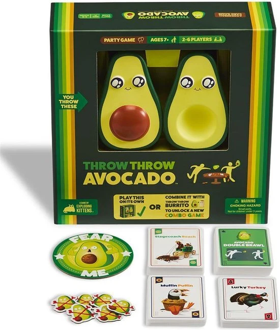 Exploding Kittens Throw Throw Avocado - Engelstalig Kaartspel 4 Exploding Kittens Throw Throw Avocado - Engelstalig Kaartspel - Afbeelding 2
