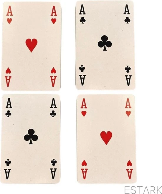 ESTARK Luxe Speelkaarten - 4 Sets - Plastic Coating - Poker Kaarten - Kaartspel - Spelkaarten - Spel Kaart - 4 X 56 - Gezelschapsspel - Spelen - Playing Cards - Cijfer In Alle 4 De Hoeken - 4 STUKS 12 ESTARK Luxe Speelkaarten - 4 Sets - Plastic Coating - Poker Kaarten - Kaartspel - Spelkaarten - Spel Kaart - 4 X 56 - Gezelschapsspel - Spelen - Playing Cards - Cijfer In Alle 4 De Hoeken - 4 STUKS - Afbeelding 10