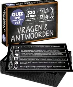 Puzzles & Games Vragen & Antwoorden #15 (330 Nieuwe Vragen 2022 !) - Kaartspel - Pocketformaat Trivia Quiz En Aanvulset / Uitbreiding - Black Friday Deal - Schoencadeautje Of In Kerstpakket -Spellen Kast 550x670 1