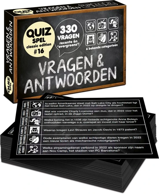 Puzzles & Games Vragen & Antwoorden #16 (330 Nieuwe Vragen 2022 !) - Kaartspel - Pocketformaat Trivia Quiz En Aanvulset / Uitbreiding - Black Friday Deal - Schoencadeautje Of In Kerstpakket 5 Puzzles & Games Vragen & Antwoorden #16 (330 Nieuwe Vragen 2022 !) - Kaartspel - Pocketformaat Trivia Quiz En Aanvulset / Uitbreiding - Black Friday Deal - Schoencadeautje Of In Kerstpakket - Afbeelding 3